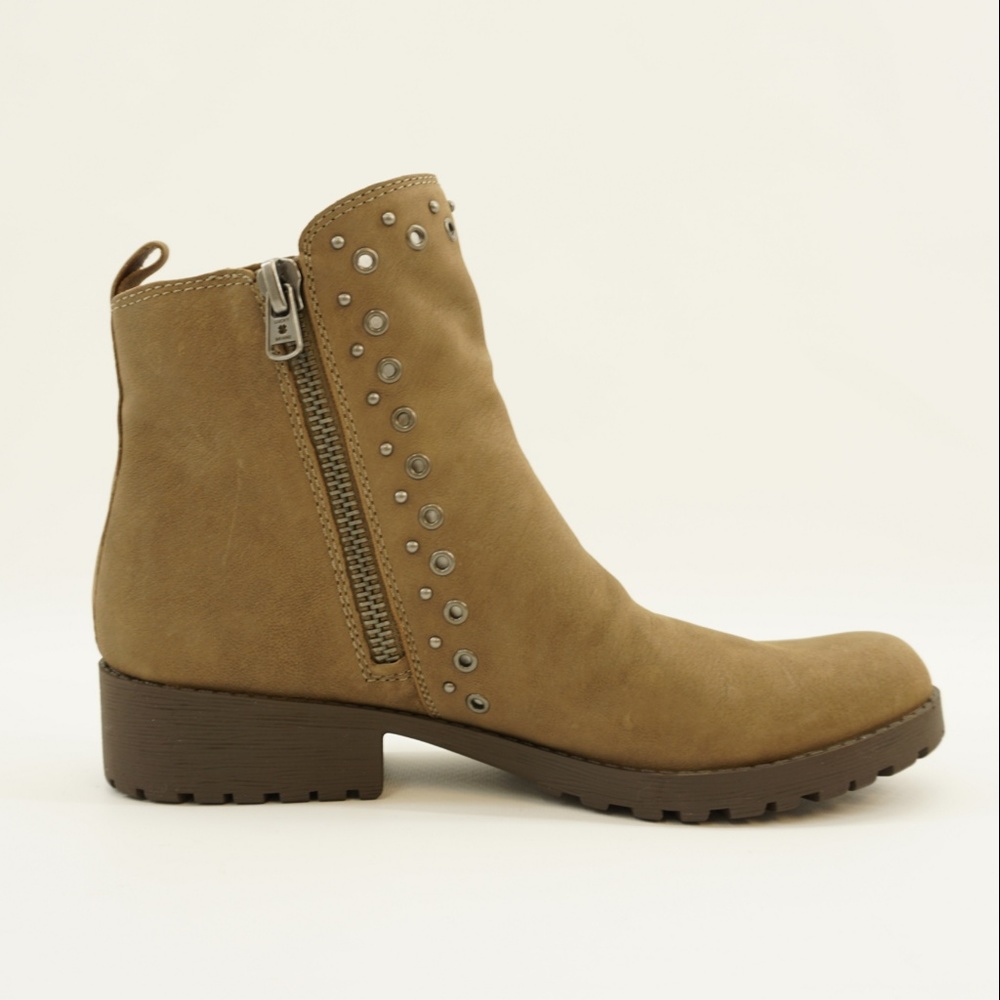 Lucky Brand Grommet Ankle Boot Bootie Taupe 10 - Picture 4 of 8